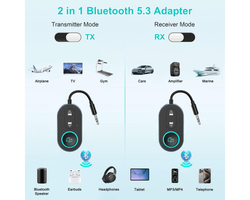 Бездротовий Bluetooth-адаптер 2 в 1, передавач і приймач