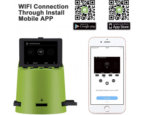 Бездротовий сканер слайдів для плівки USB 22MP DIGITNOW