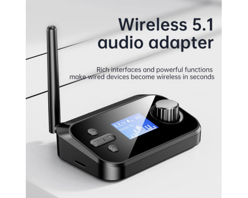 Bluetooth 5.1 приймач-передавач Q Sound C41 PRO LCD Display