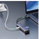 Док-станція хаб Ugreen CM512 USB Type-C-HDMI адаптер концентратор 7 в 1 100W 4K