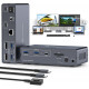 Док-станція USB-C з KVM-перемикачем для 2 ПК та 2 моніторів