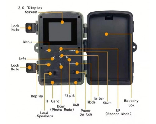Фотопастка Suntek 36MP 23м з екраном та записом звуку