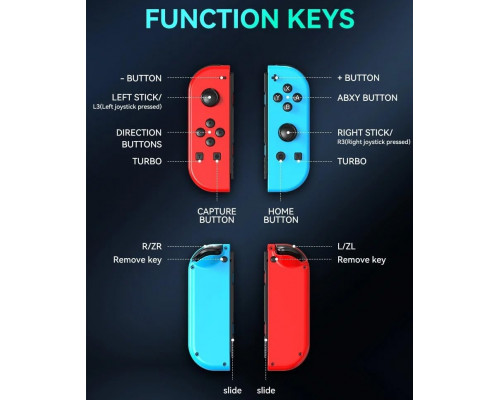 Геймпад Joy-Con Switch 2, колір неоново-фіолетовий та неоново-помаранчевий