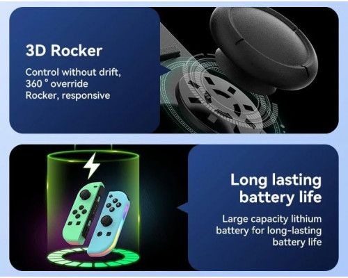 Геймпад Joy-Con Switch 2, колір неоново-фіолетовий та неоново-помаранчевий