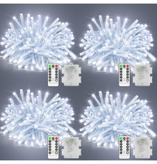 Гірлянда LED на батарейках 40 м з пультом та таймером (4 шт)
