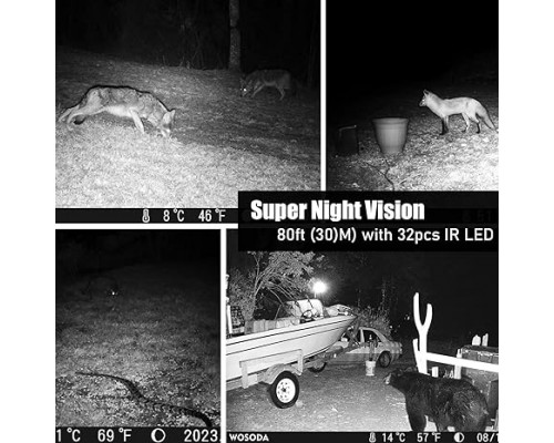 Камера фотопастка з нічним баченням WOSODA G300-Trail Camera мисливська камера