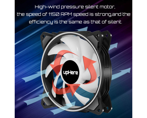 Комплект охолодження 120 мм з пультом upHere 3 RGB Fans Set