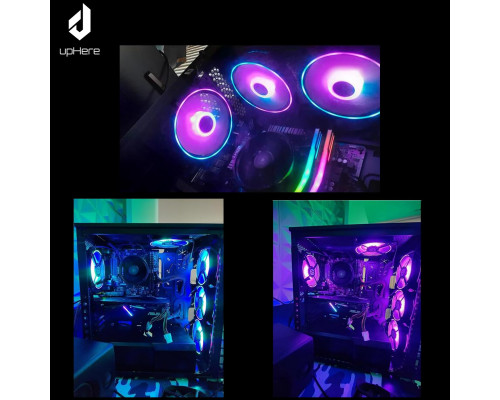 Комплект охолодження 120 мм з пультом upHere 3 RGB Fans Set