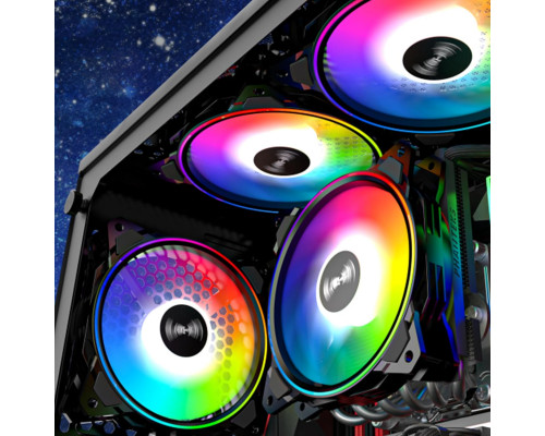 Комплект охолодження 120 мм з пультом upHere 3 RGB Fans Set
