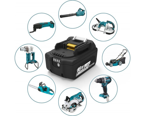 Комплект з 2 акумуляторів 5000 мАг Yookoto для Makita 18 В