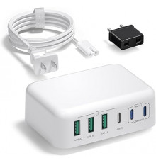 Мережевий зарядний пристрій 	Excgood 165W 3*USB, 3*Type-C, швидка зарядка