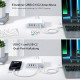 Мережевий зарядний пристрій Shilemei 200 W 3 USB-C та 3 USB-А