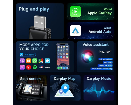 Міні-адаптер бездротового CarPlay Muachspi