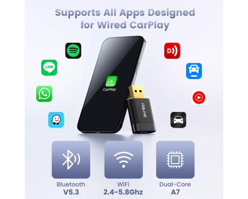 Міні-адаптер CarPlay для iPhone та Android Auto