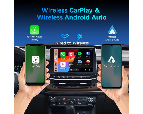 Мини-беспроводной адаптер Carplay Android Auto 2 в 1