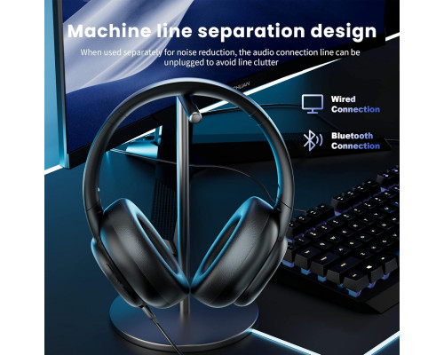Накладні Bluetooth-навушники VOCLO A6 ENC із шумозаглушенням Чорні