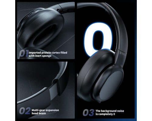 Накладні Bluetooth-навушники VOCLO A6 ENC із шумозаглушенням Чорні