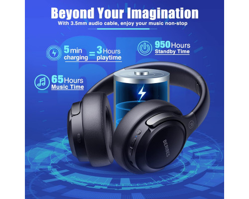 Навушники BERIBES Bluetooth з мікрофоном
