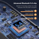 Навушники-вкладиші Bluetooth 5.4 / бездротові спортивні навушники з вбудованим мікрофоном та завушними дужками