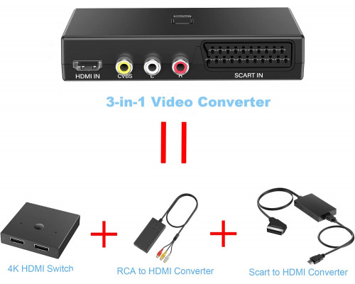 Перемикач 3 в 1 HDTV AIFHDAUF