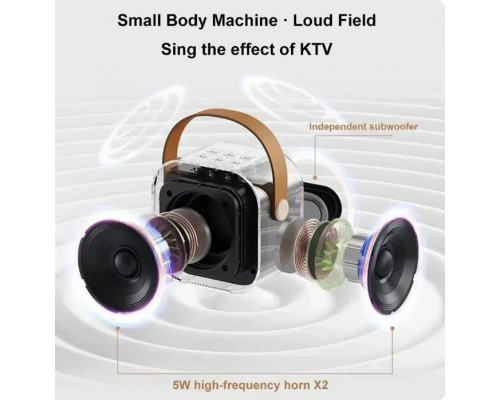 Портативна акустична система K12 Bluetooth з караоке-машиною та 5.3-дюймовим PA-звуковим супроводом