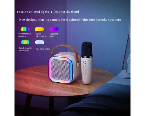 Портативна Bluetooth-колонка для караоке K12 з двома бездротовими мікрофонами
