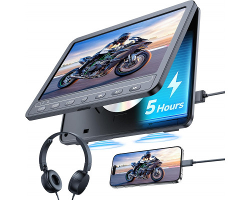 Портативний автомобільний DVD-програвач GOnavidio 10,1 дюйма з входом HDMI