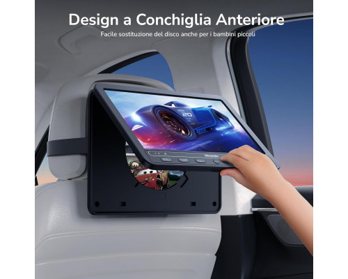 Портативний автомобільний DVD-програвач GOnavidio 10,1 дюйма з входом HDMI