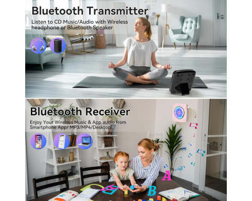 Портативний Bluetooth CD-програвач Kegaudio HiFi 1800mAh
