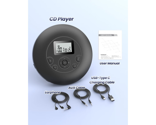 Портативний CD-програвач Desobry з режимом 5EQ