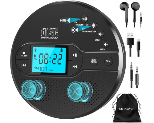 Портативний CD-програвач Sunoony Disman з Bluetooth та FM-передавачем