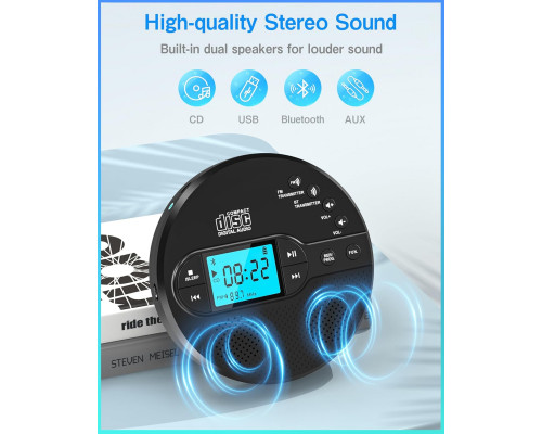 Портативний CD-програвач Sunoony Disman з Bluetooth та FM-передавачем
