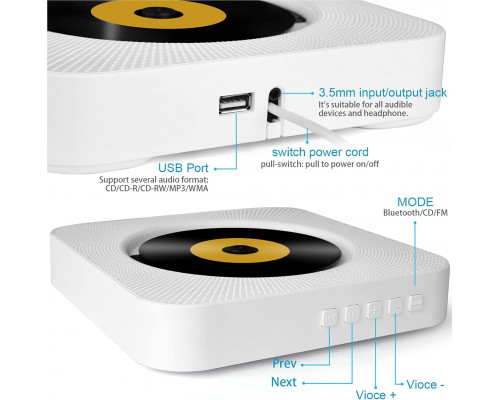 Міні CD-програвач з Bluetooth