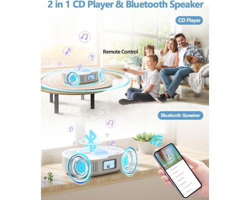 Портативний покращений CD-програвач та Bluetooth-колонка 2 в 1 FELEMAN