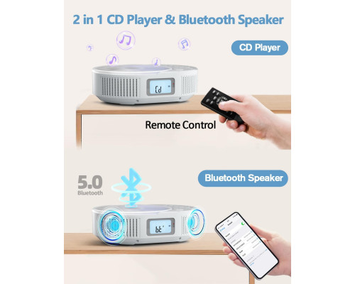 Портативний покращений CD-програвач та Bluetooth-колонка 2 в 1 FELEMAN