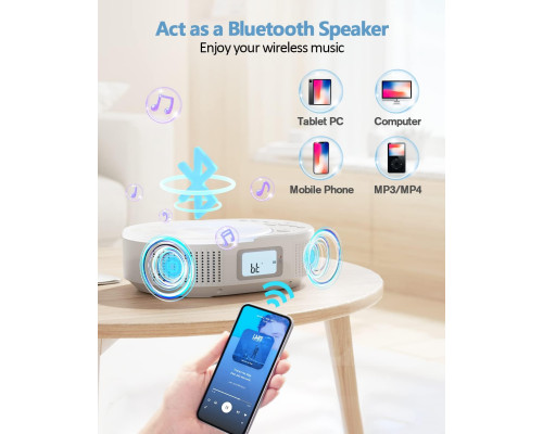 Портативний покращений CD-програвач та Bluetooth-колонка 2 в 1 FELEMAN