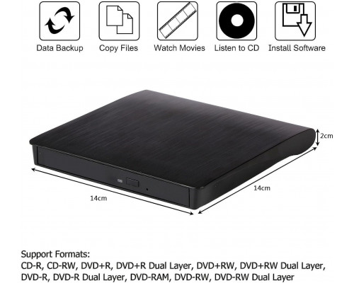 Портативний тонкий USB 3.0 CD-DVD +/-RW привід