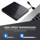 Портативний зовнішній оптичний привід із двома портами USB 3.0+Type-C