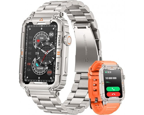 Смарт-годинник чоловічий ‎Motsfit ‎smartwatch88 IP67 для Android iPhone крокомір / монітор серцевого ритму / вимірювання тиску