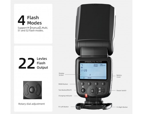 Спалах Speedlite з РК-дисплеєм PHOTOOLEX для Canon