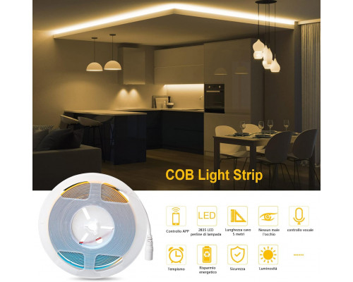 Світлодіодна стрічка COB 5 м GEYUEYA Home
