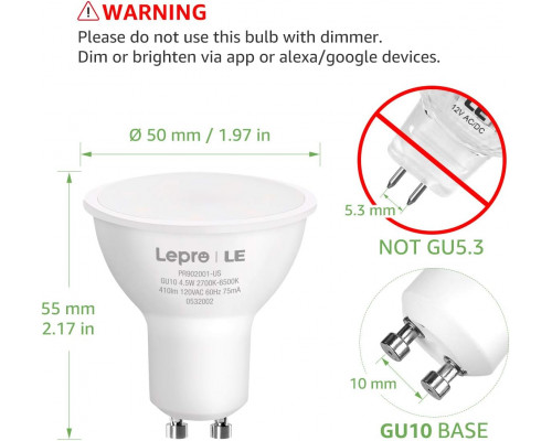 Світлодіодні лампочки Lepro Alexa GU10