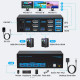 USB 3.0 HDMI+2 Displayport KVM-переключатель 3 монитора 2 компьютера 8K при 60 Гц/4K при 120 Гц