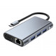 USB Type-C Hub хаб 7 в 1 (USB x3, HDMI, VGA, LAN, Type-C) Shenzhen Technology Co