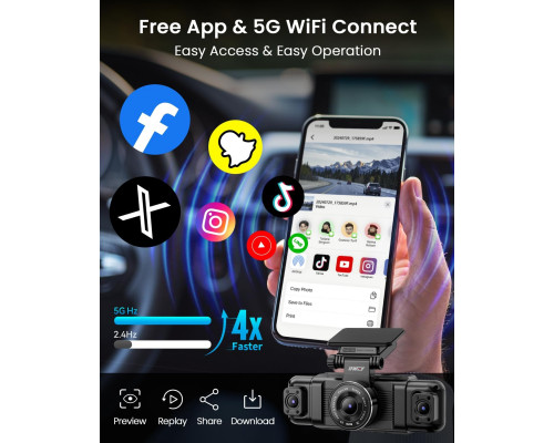 Відеореєстратор IIWEY N5 з 4 каналами та оглядом 360°
