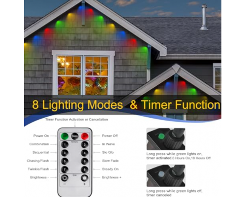Вулична гірлянда Tacobey Christmas Eaves Lights 15 м