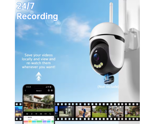 Вулична камера відеоспостереження WESECUU CQ10 2K IP65 Wi-Fi