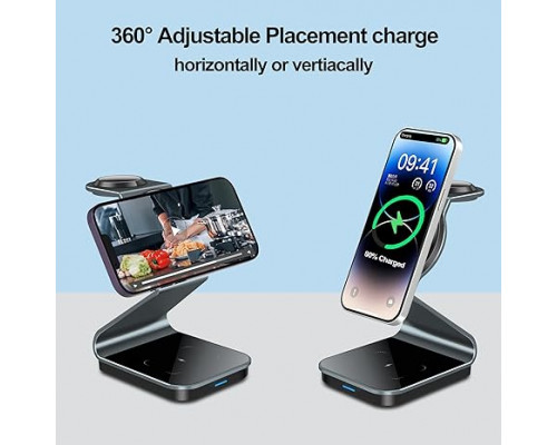 Зарядна станція 3 в 1 Yohczopu для iPhone з адаптером USB-C