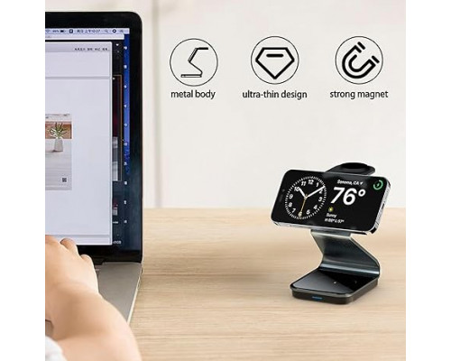 Зарядна станція 3 в 1 Yohczopu для iPhone з адаптером USB-C