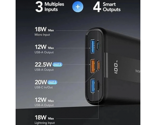 Зарядний пристрій Power bank  20000 mAh